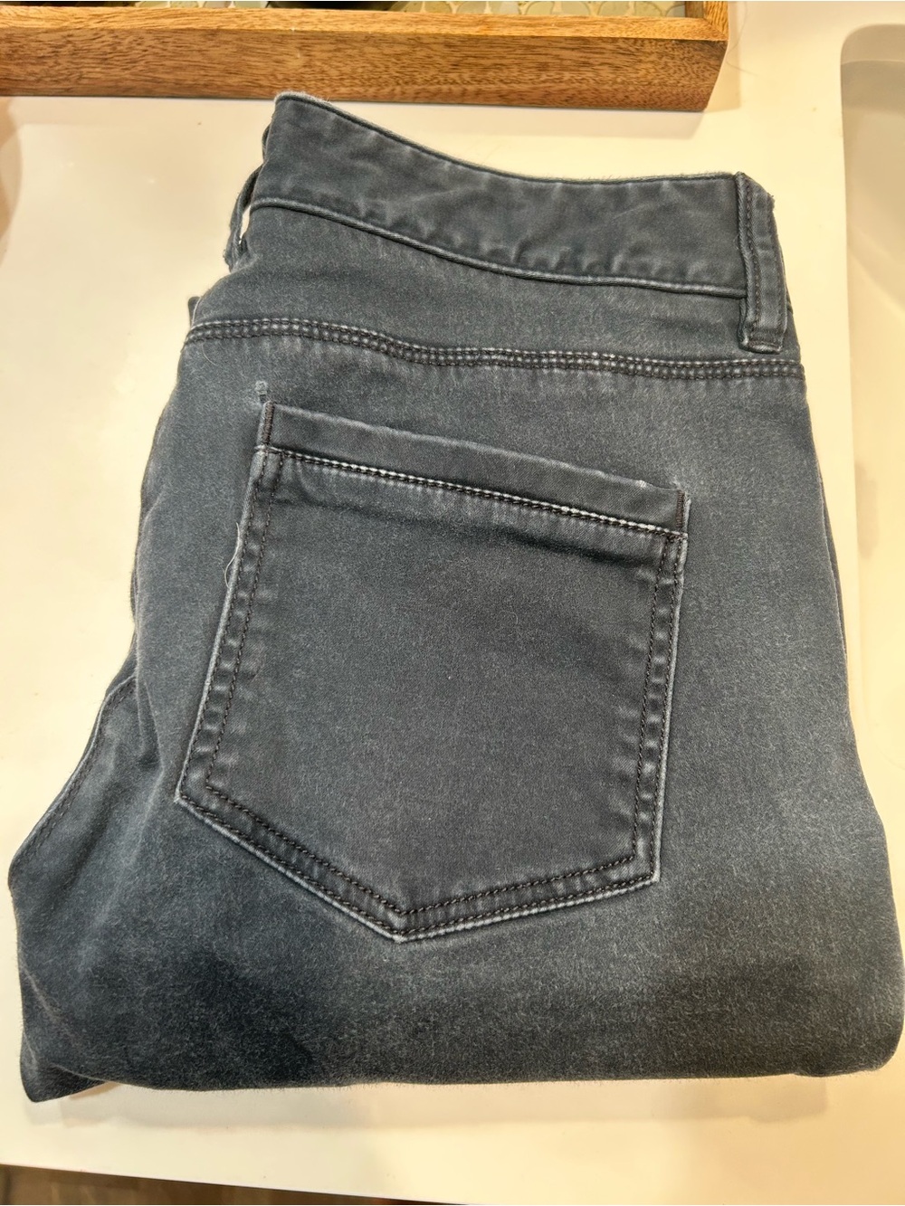 LOFT Skinny Pants in Washed Navy